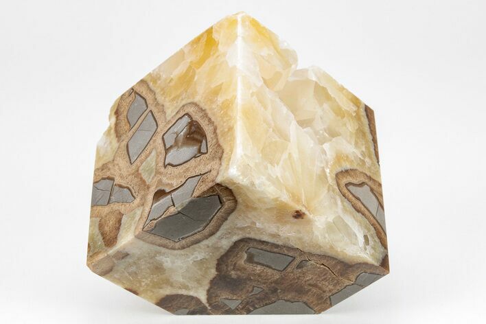 Wide, Polished Septarian Cube - Utah #207796